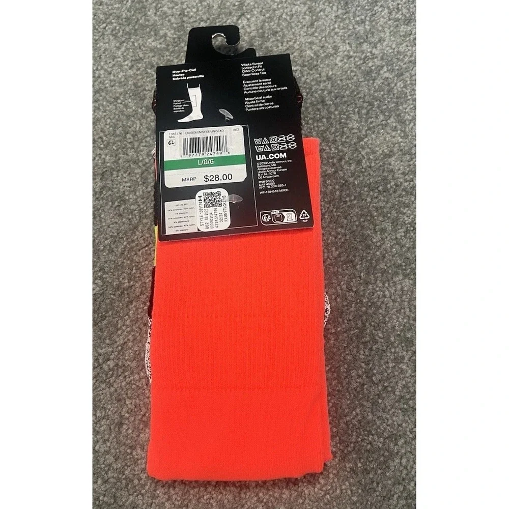 Under Armor‎ Unisex Cushioned Shin Guard Pocket Armor Grip Socks New